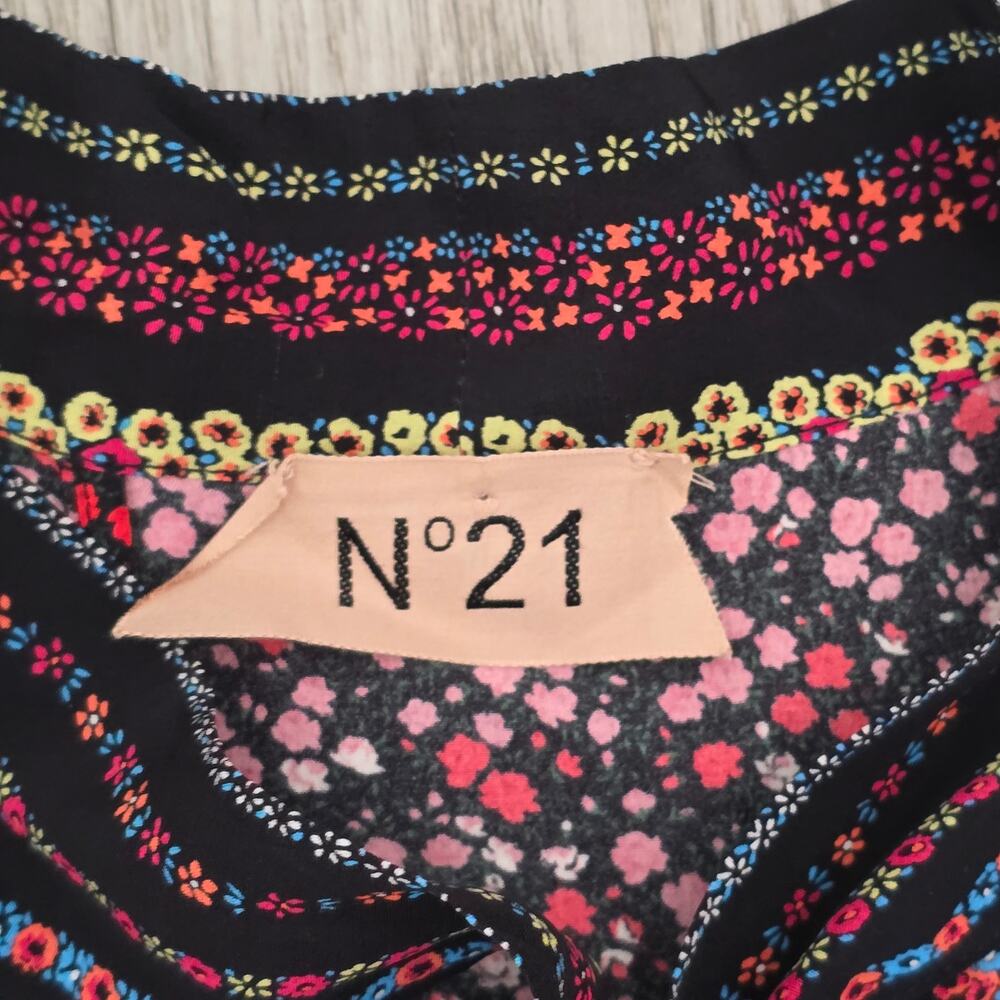 N21 Gilmar Printed Silk Patchwork Chemisier Dress… - image 8